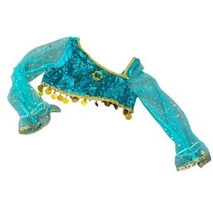 ReliBeauty 3T-4T Sparkling Teal Princess Costume Top Halloween Costume Dress-up